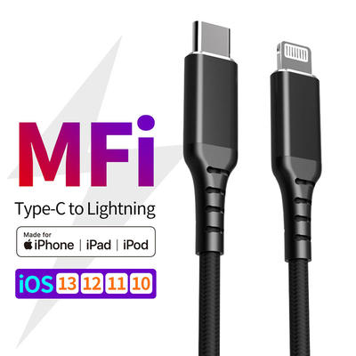 MFi Type C to lightning braid cable